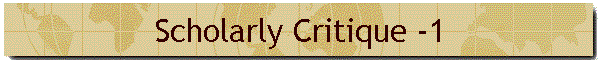 Scholarly Critique -1