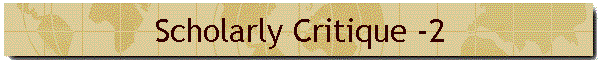 Scholarly Critique -2